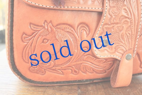 画像5: 本革・型押し・馬の鞍型バッグ（大） (5)