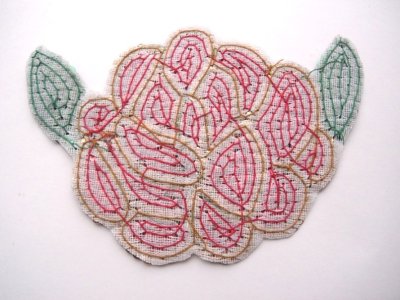 画像2: スパンコールの薔薇の花・赤（17cm×11cm）