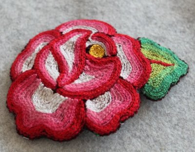 画像1: イスモ刺繍originalコサージュ