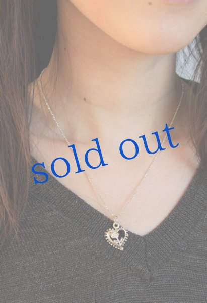 画像2: ハートと薔薇のプチペンダント (2)