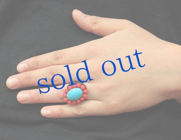 画像2: 天然石とワックスコードの編みこみリング (2)