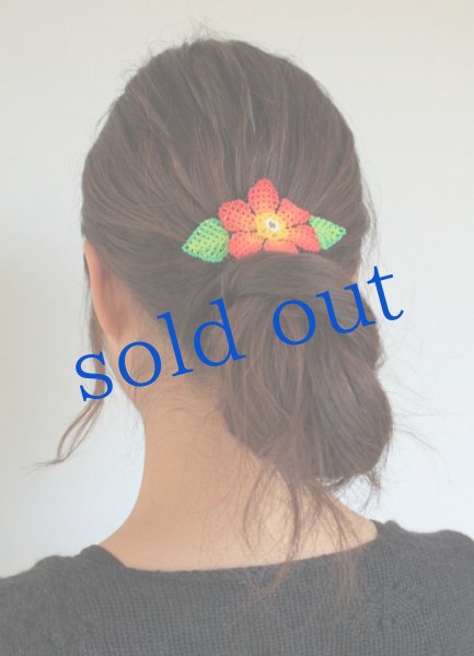 画像2: ウイチョル族ビーズのバレッタ (2)