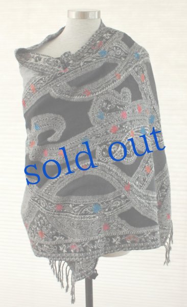 画像4: 軽いウールガーゼのジプシーストール (4)