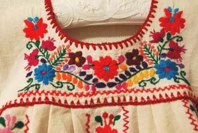 画像2: メキシコ刺繍のワンピース(ベビー1歳）