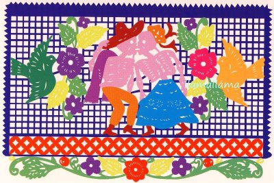 画像1: グリーティングカード「メキシコの切り絵」