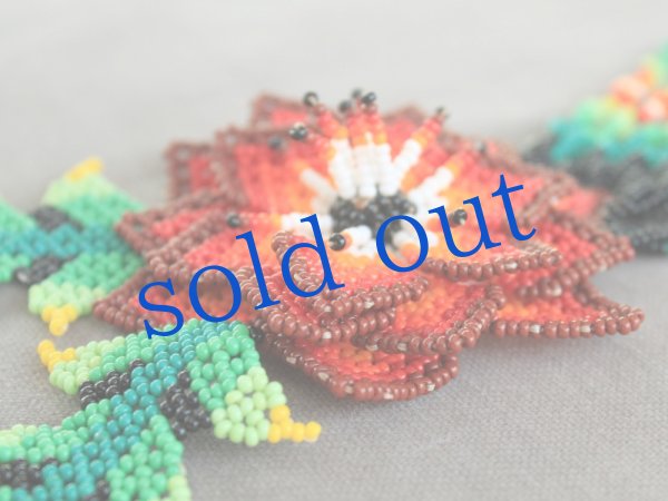 画像4: ウィチョルビーズの花ネックレス (4)