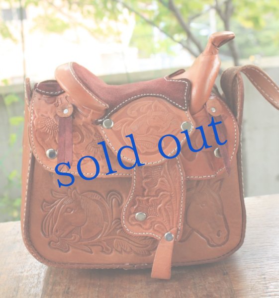 画像3: 本革・型押し・馬の鞍型バッグ(大) (3)