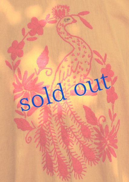 画像4: 刺繍ウィピルドレス-孔雀の刺繍 (4)