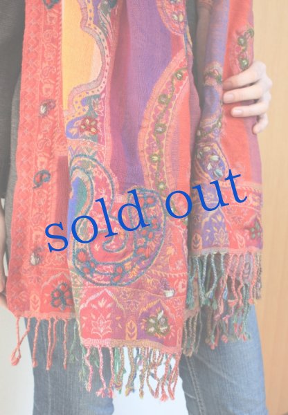 画像4: ウールガーゼのジプシーストール (4)