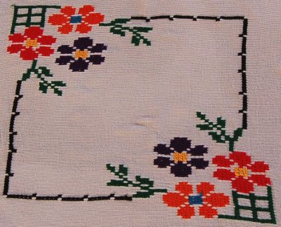 画像2: メキシコ刺繍クロス（45cm×４5cm）