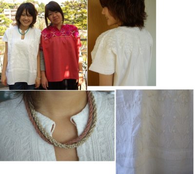 画像3: メキシコ刺繍ブラウス「blanca」（白刺繍）