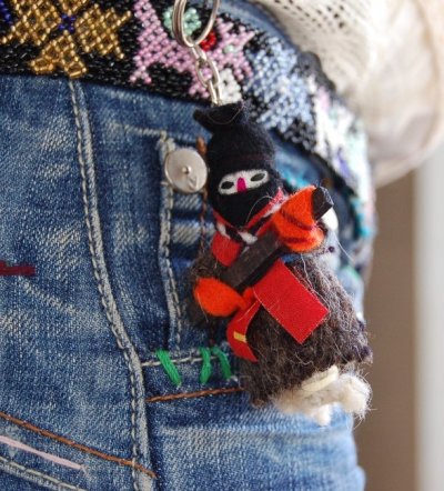 画像3: サパティスタの人形キーホルダー（手織り布）