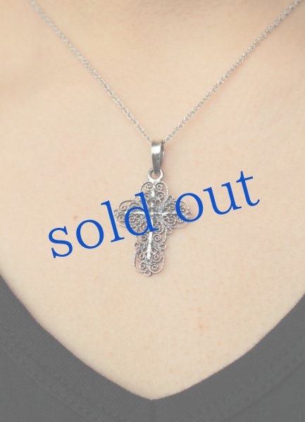 画像2: フィリグリネスのペンダントトップ[クロス] (2)