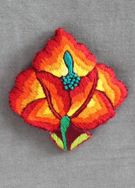 画像1: イスモ刺繍originalコサージュ (1)