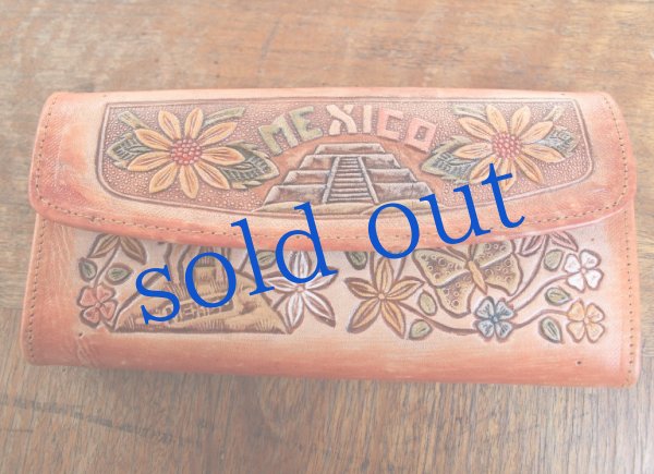 画像2: メキシカン革財布[MEXICOピラミッド] (2)