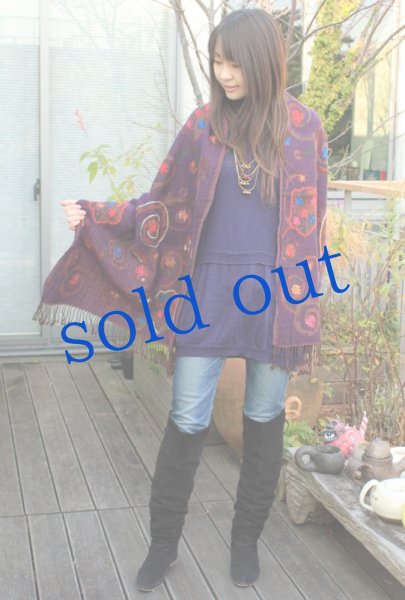 画像2: 軽いウールガーゼのジプシーストール (2)