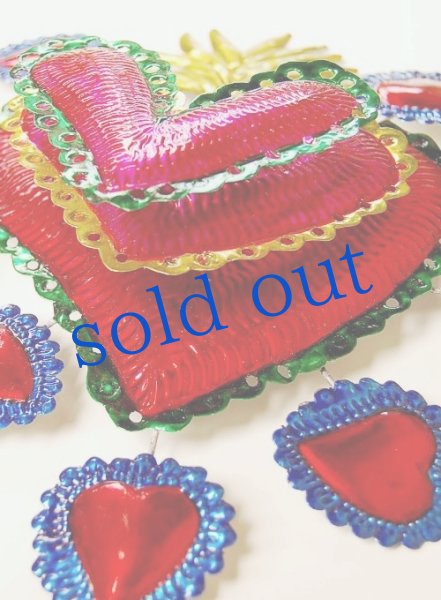 画像3: 飛びだすハートのブリキ壁掛け (3)