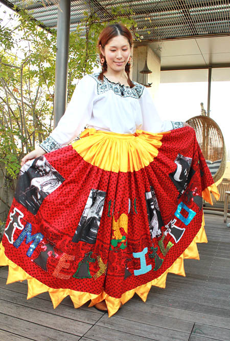 メキシカンスカート民族衣装メキシコ舞踊フォークダンスダンススカート独立記念日