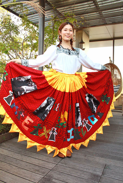 メキシカンスカート民族衣装メキシコ舞踊フォークダンスダンススカート