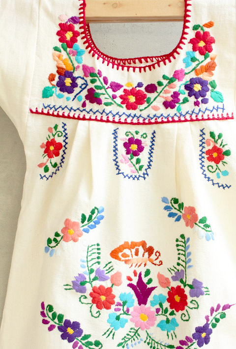 キッズメキシコ刺繍の洋服ワンピース サイズ９０サイズ１００
