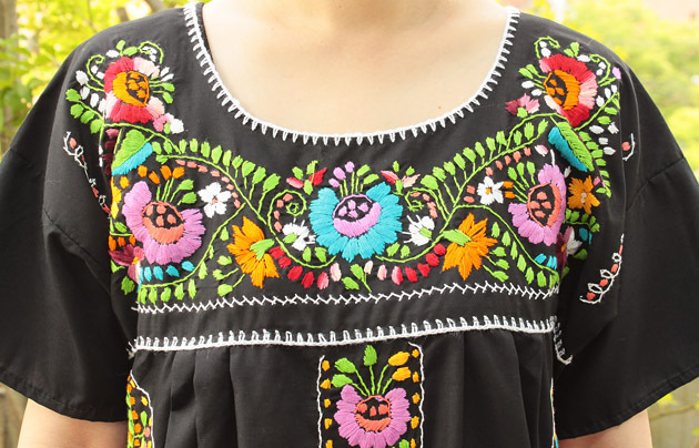 ツをネット通販で購入  メキシコ刺繍 ロングワンピース　サンアントニオ Lサイズ ロングワンピース