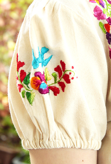 メキシコ刺繍の洋服ワンピース、チュニック、メキシカン刺繍