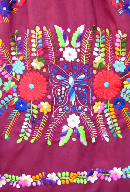 THE SHIZONE　手刺繍　メキシカンワンピース　刺繍ワンピース