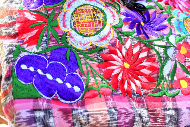 グアテマラ ウィピル ロングワンピース ヴィンテージ 刺繍 織り 藍染