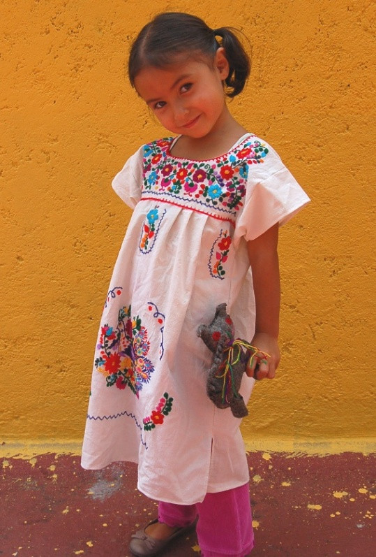 メキシコ刺繍の洋服ワンピース チュニック メキシカン刺繍