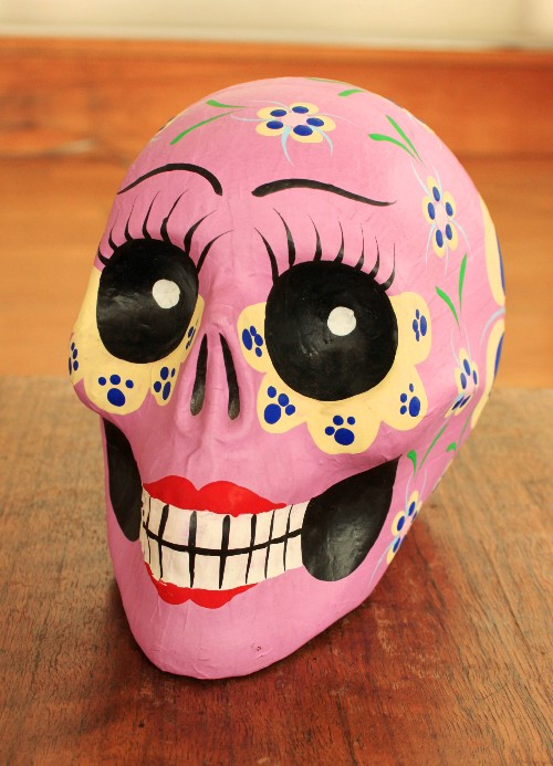 メキシコがいこつのインテリア雑貨 ガイコツの張り子 オアハカ3兄弟死者の日グッズ Dia De Los Muertos