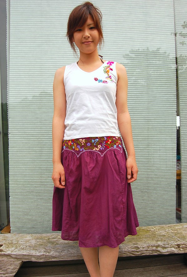 メキシコ刺繍デザインスカート「nataly」